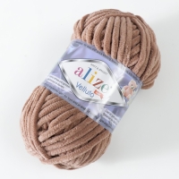 Пряжа "Velluto" 100% микрополиэстер 68м/100гр (329 табачно-коричневый)