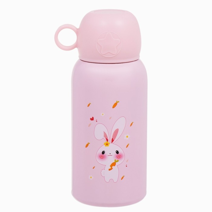 Термос, 600 мл, Детский "Кролик", с кружкой, два вида крышек, сохраняет тепло до 8 ч