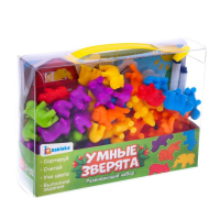 Развивающий набор &laquo;Умные зверята&raquo;, сортер, задания на карточках, маркер