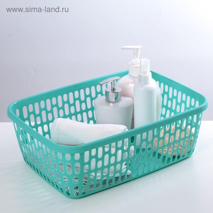 Корзина для хранения, 35×25×12 см, цвет МИКС Корзина для хранения, 35×25×12 см, цвет МИКС