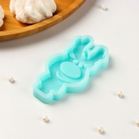 Силиконовый молд «Олень», 8×3,7×0,8 см, цвет бирюзовый Силиконовый молд «Олень», 8×3,7×0,8 см, цвет бирюзовый