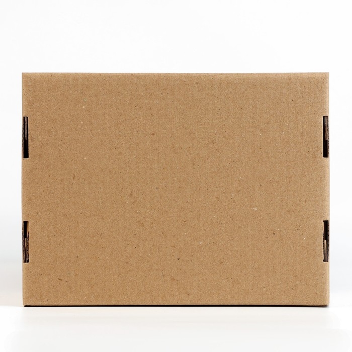 Коробка подарочная складная, упаковка, &laquo;Крафт, чёрная лента&raquo;, 22 х 16.5 х 10 см