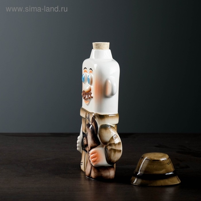 Штоф фарфоровый &laquo;Охотник&raquo;, 0.35 л, в упаковке книге