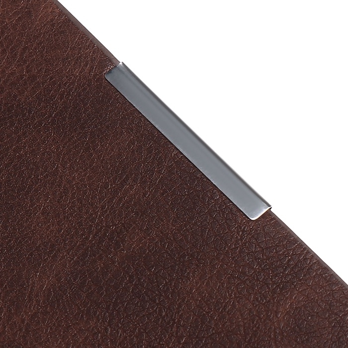 Еженедельник датир 2025г мягк обл иск кож А6+ 80л ESCALADA, тис ф, кр бл 70 г/м&sup2;, кор-ый