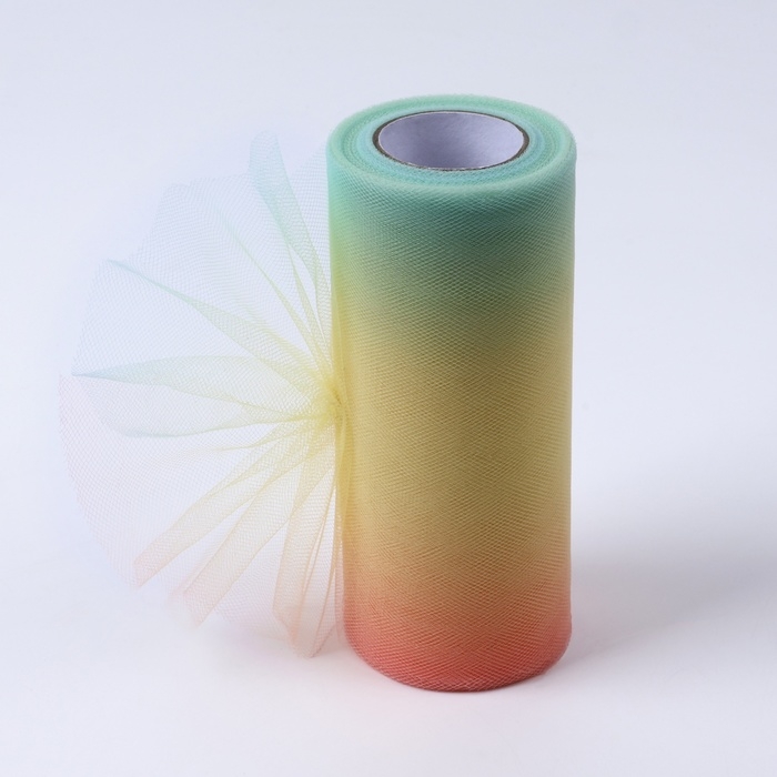 Фатин, 15 см, 11 ± 1 г/кв.м, 23 ± 1 м, цвет тропический градиент №3 Фатин, 15 см, 11 ± 1 г/кв.м, 23 ± 1 м, цвет тропический градиент №3