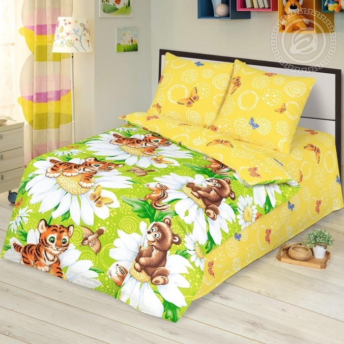 Постельное бельё 1,5сп Артпостелька &laquo;Оранжевое лето&raquo;, 143х215, 150х214, 70х70см - 2шт, бязь (120г/м, хл)