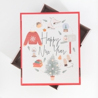 Коробка подарочная новогодняя складная &laquo;Хюгге&raquo;, 31,2 х 25,6 х 16,1 см, Новый год