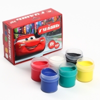 Гуашь 6 цветов по 10 мл, Тачки Гуашь 6 цветов по 10 мл, Тачки