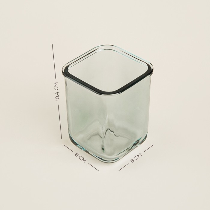 Стакан для зубных щеток SL Home, стекло, 8&times;8&times;10,4 см