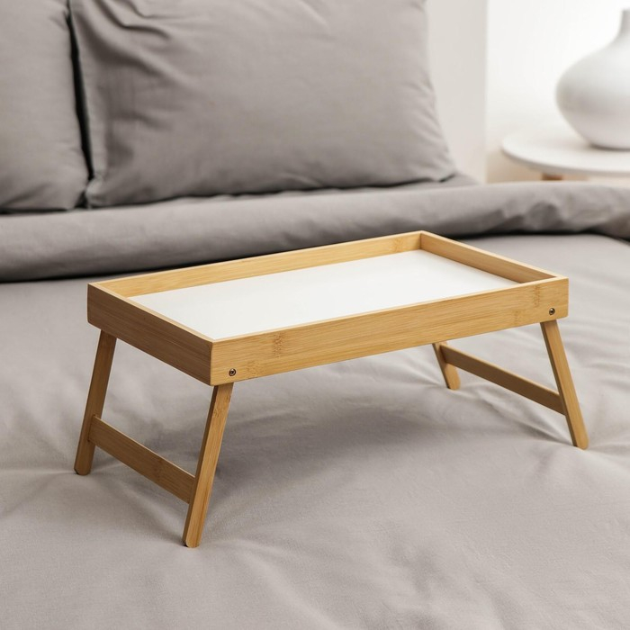 Поднос для завтрака с ножками Доляна, 46,5&times;25 см, бамбук