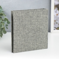 Фотоальбом для фото мини камер 100 фото 6,5х8,5 см "Серый" текстиль 3х15х14,5 см