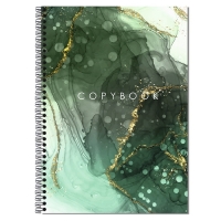 Тетрадь A4 на гребне 60л кл Мрамор зелёный, обл мел карт, блок офсет Тетрадь A4 на гребне 60л кл Мрамор зелёный, обл мел карт, блок офсет