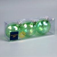 Набор елочных шаров "Акценты зеленого", d=7 см, 3 LED, 3 шт, батарейки AG13x9 (нет в комплекте), свечение теплое белое Набор елочных шаров "Акценты зеленого", d=7 см, 3 LED, 3 шт, батарейки AG13x9 (нет в комплекте), свечение теплое белое