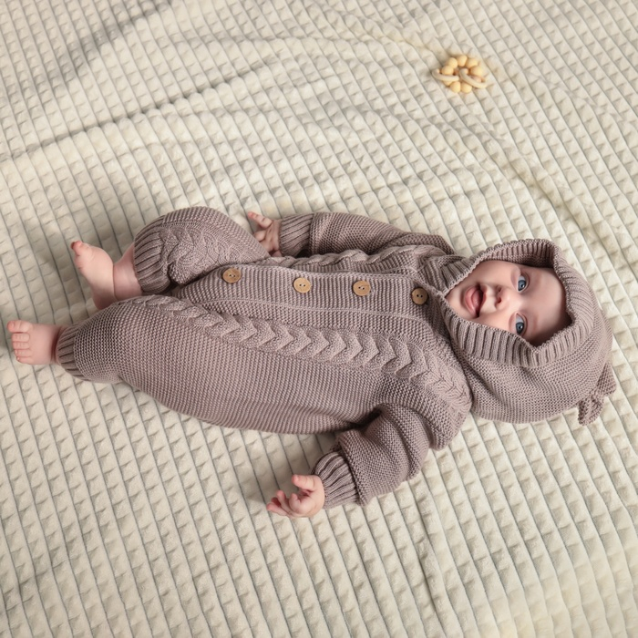 Комбинезон вязаный Крошка Я "Мишка" рост 86-92 см