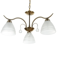 Люстра "Кобея" 3х40Вт Е27 бронза 53х53х92(52)см Люстра "Кобея" 3х40Вт Е27 бронза 53х53х92(52)см