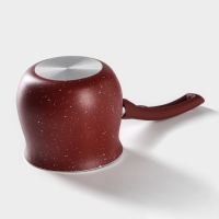 Турка Доляна «Бордо», 450 мл, пластиковая ручка, антипригарное покрытие, цвет бордовый Турка Доляна «Бордо», 450 мл, пластиковая ручка, антипригарное покрытие, цвет бордовый