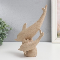 Сувенир полистоун "Два дельфина" песочный 8х19х22 см Сувенир полистоун "Два дельфина" песочный 8х19х22 см