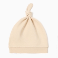 Шапочка детская с узелком MINAKU "Nature", цвет бежевый, размер 36 Шапочка детская с узелком MINAKU "Nature", цвет бежевый, размер 36