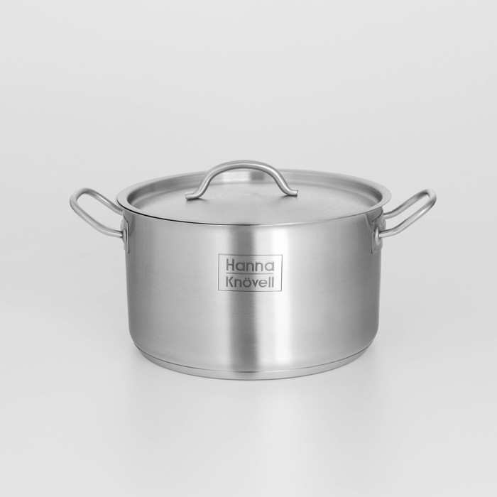 Кастрюля из нержавеющей стали Hanna Kn&ouml;vell с крышкой, 5 л, d=22 см, h=13 см, толщина стенки 0,6 мм, индукция