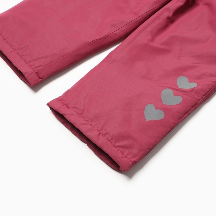 Полукомбинезон утеплённый для девочек, цвет фуксия, рост 86 см Полукомбинезон утеплённый для девочек, цвет фуксия, рост 86 см