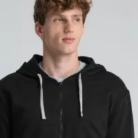 Толстовка на молнии с капюшоном Unit Siverga черная, размер M