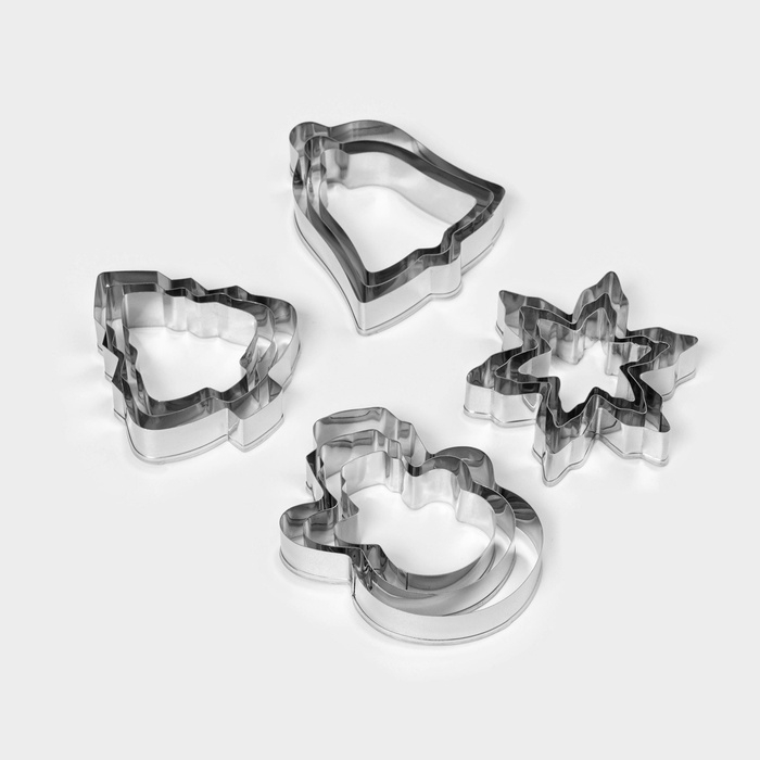 Набор форм для вырезания печенья Доляна &laquo;Рождество&raquo;, 12 шт