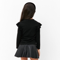 Джемпер детский с воланами KAFTAN, р. 32 (110-116 см), чёрный