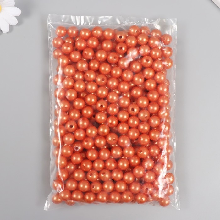 Набор бусин "Жемчуг" d 12 мм, 250 гр, терракотовый