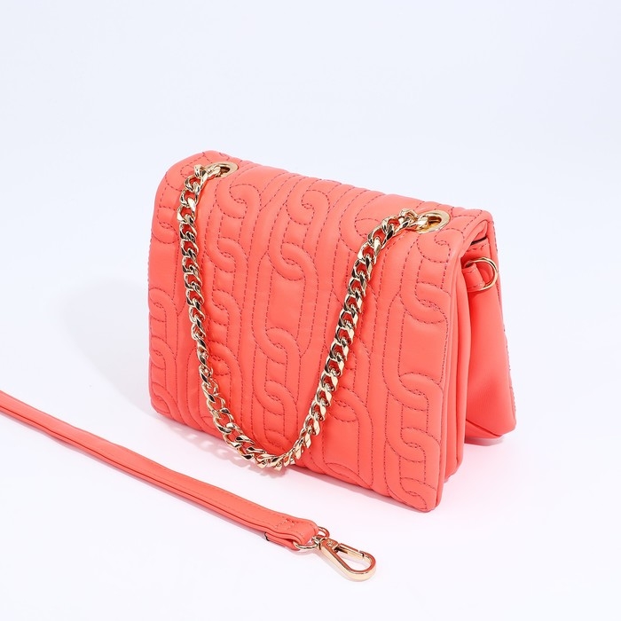 Сумка-мессенджер на магнитах, цвет коралловый Сумка-мессенджер на магнитах, цвет коралловый