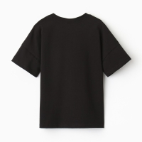 Футболка детская MINAKU:Basic line kids цвет чёрный, рост 98