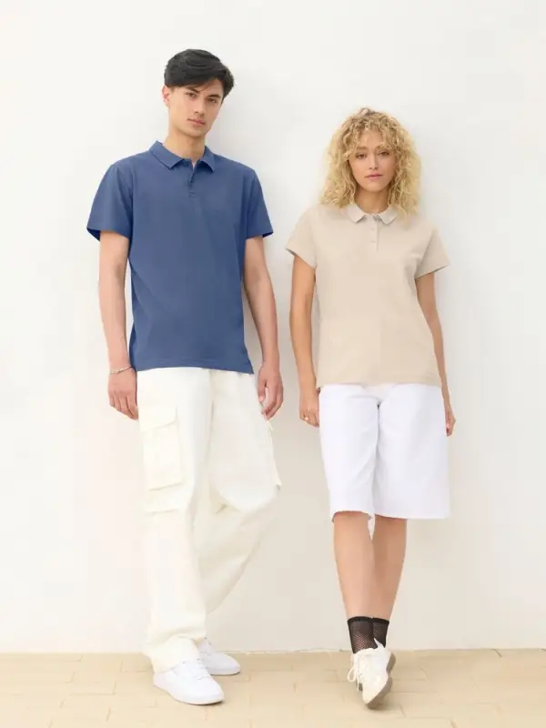 Рубашка поло унисекс Pulse, синяя (джинс), размер S