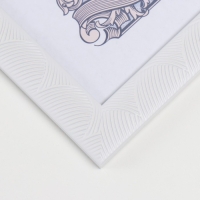 Фоторамка пластик формат А4 "Сечение волн" белая 32,3х23,6х1 см