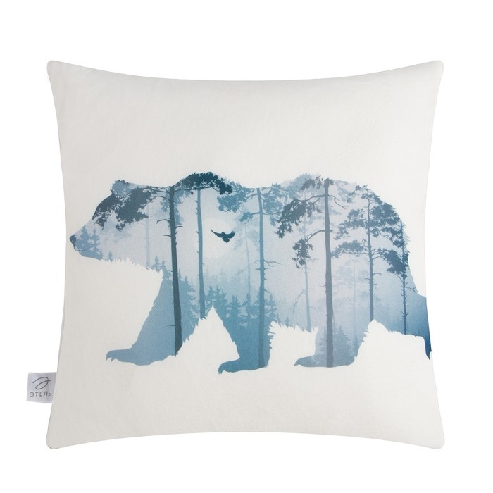 Подушка-плед Этель "Медведь", подушка 40*40&plusmn;3 см, плед 100*150 см 100%п/э, 280 г/м2