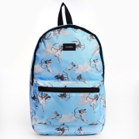Рюкзак школьный текстильный &laquo;Ангелы&raquo;, 42х14х28 см, цвет голубой