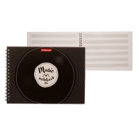 Тетрадь для нот А5 24 листа на гребне ErichKrause Just Music, обложка мелованный картон, со справочной информацией Тетрадь для нот А5 24 листа на гребне ErichKrause Just Music, обложка мелованный картон, со справочной информацией