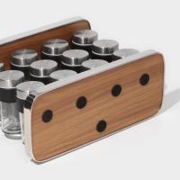 Набор стеклянных баночек для специй на подставке Magistro «Модерн», 12 шт Набор стеклянных баночек для специй на подставке Magistro «Модерн», 12 шт