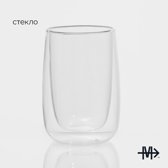 Стакан стеклянный с двойными стенками Magistro «Поль», 400 мл Стакан стеклянный с двойными стенками Magistro «Поль», 400 мл