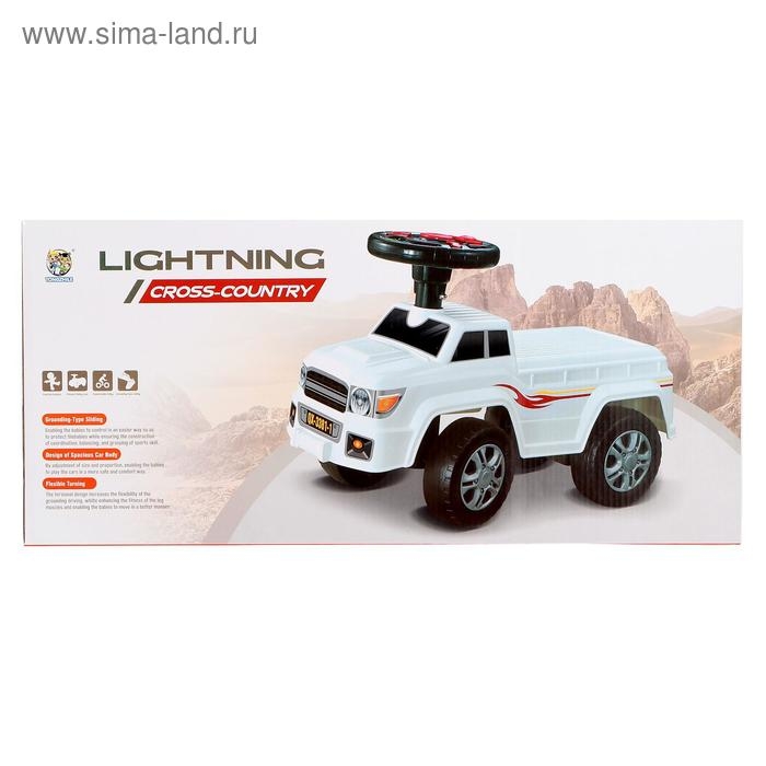 Толокар &laquo;Джип&raquo;, световые и звуковые эффекты, цвет белый