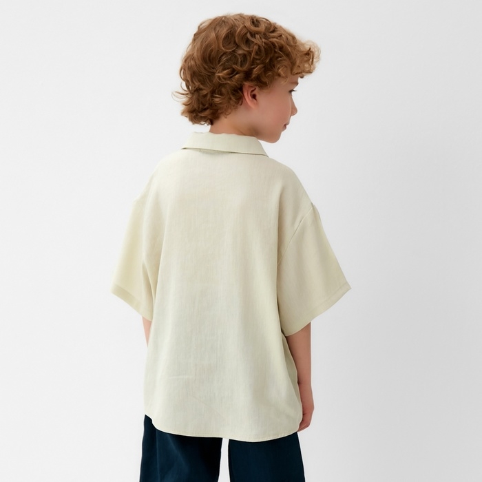 Рубашка для мальчика KAFTAN Linen, р. 30 (98-104), молочный