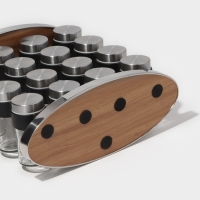 Набор стеклянных баночек для специй на подставке Magistro &laquo;Модерн&raquo;, 16 шт