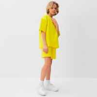 Костюм детский (футболка, шорты) MINAKU: Casual Collection цвет жёлтый, рост 110 см