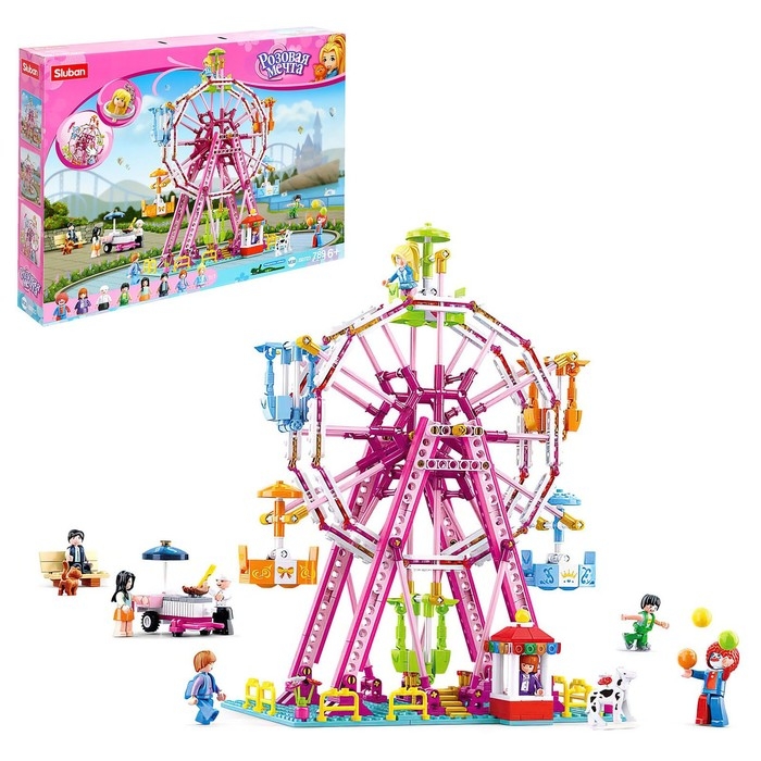 Конструктор &laquo;Розовая мечта. Колесо обозрение&raquo;, 789 деталей