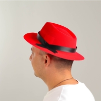 Карнавальная шляпа, с кантом, красная Карнавальная шляпа, с кантом, красная