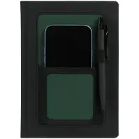 Ежедневник Mobile на заказ, недатированный, черно-зеленый