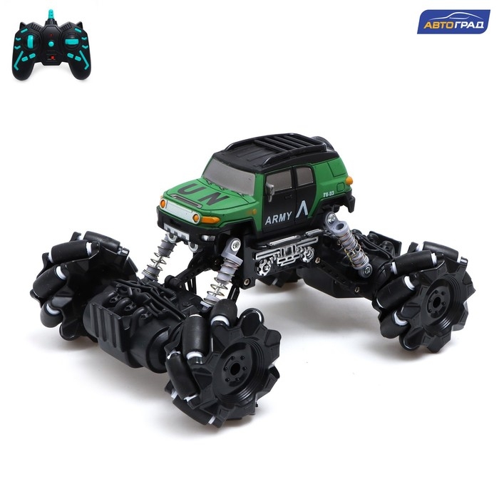 Джип радиоуправляемый &laquo;Армия&raquo;, 4WD, дрифт, работает от аккумулятора, цвет зелёный