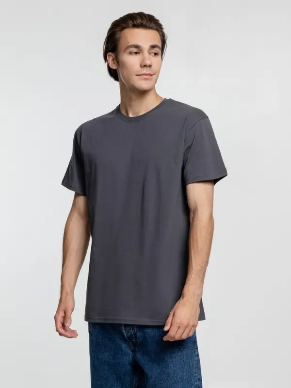 Футболка унисекс T-Bolka 160, темно-серая (графит), размер XXL