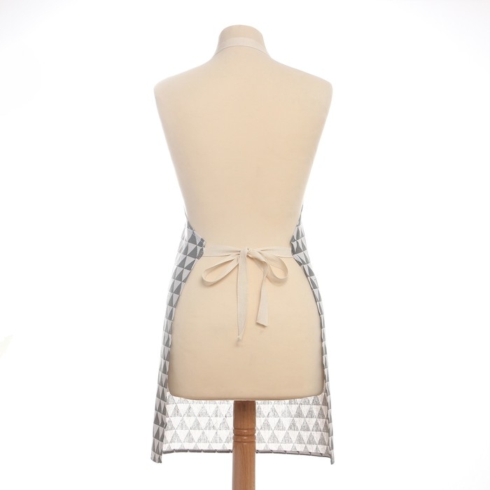 Фартук Доляна "Треугольники", цвет серый, 60 х 67&plusmn;4см, 100%пэ