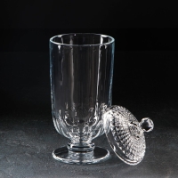 Конфетница &laquo;Фрост&raquo;, 700 мл, 10&times;24 см, стекло, прозрачная