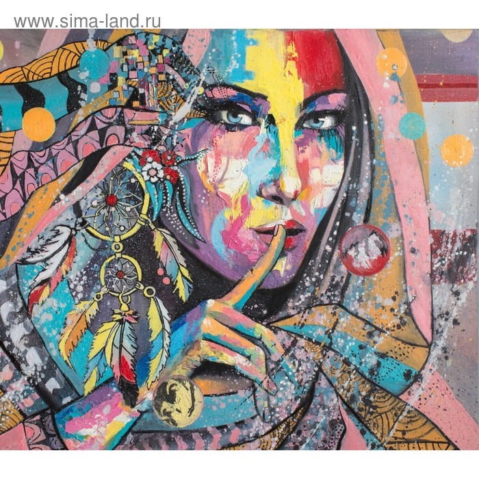 Картина на подрамнике Картина на подрамнике "Загадка" 40*40 см