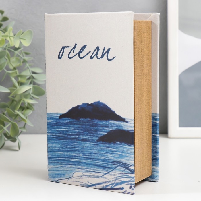 Сейф-книга дерево кожзам Сейф-книга дерево кожзам "Океан" 17х11х5 см